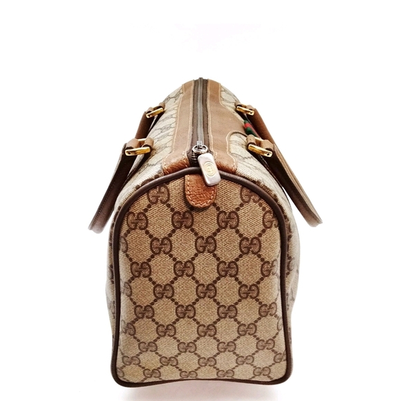 Vintage Gucci Hand Bag Sherry Line Brown PVC - Picture 3 of 9